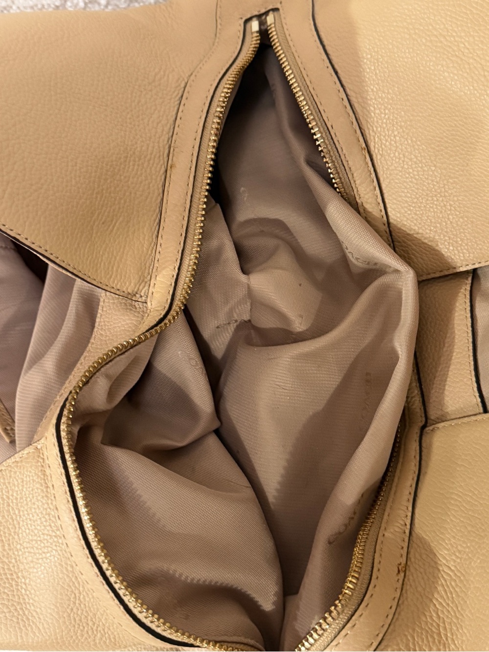 Coach Pebbled Leather Shoulder Hobo in Beige/Tan - Picture 4 of 11